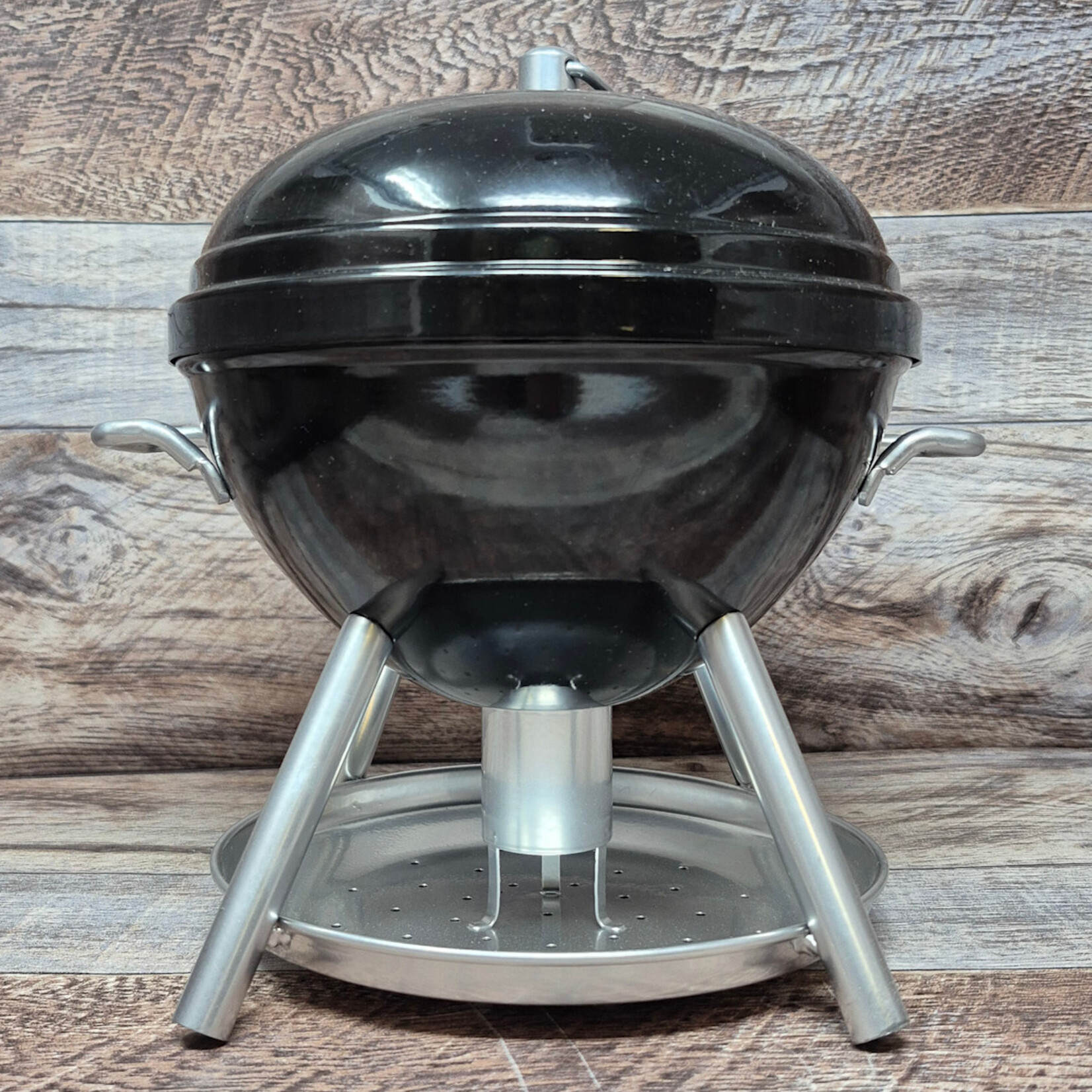 Mini Kettle Grill BBQ Bird Feeder - Black