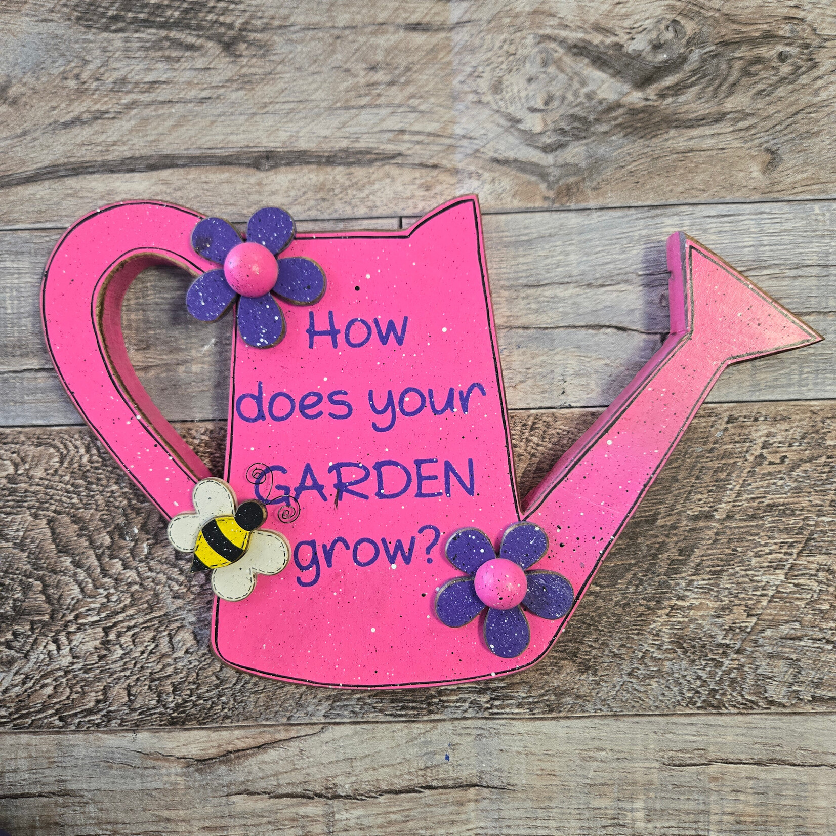 Sharon's Watering Can Garden Sign