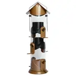 Nature's Way Easy Clean Deluxe Metal Tube Feeder Brown 2.8 qt