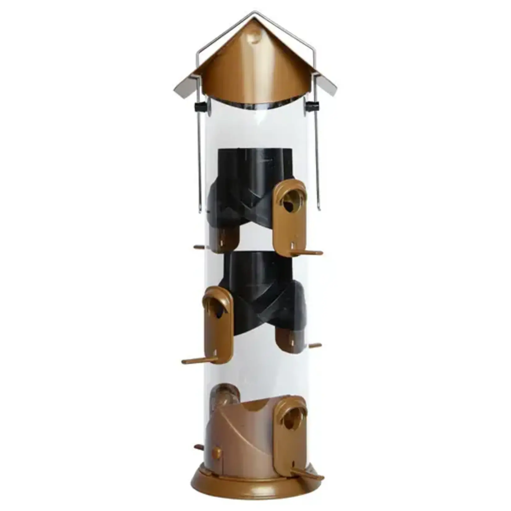 Nature's Way Easy Clean Deluxe Metal Tube Feeder Brown 2.8 qt