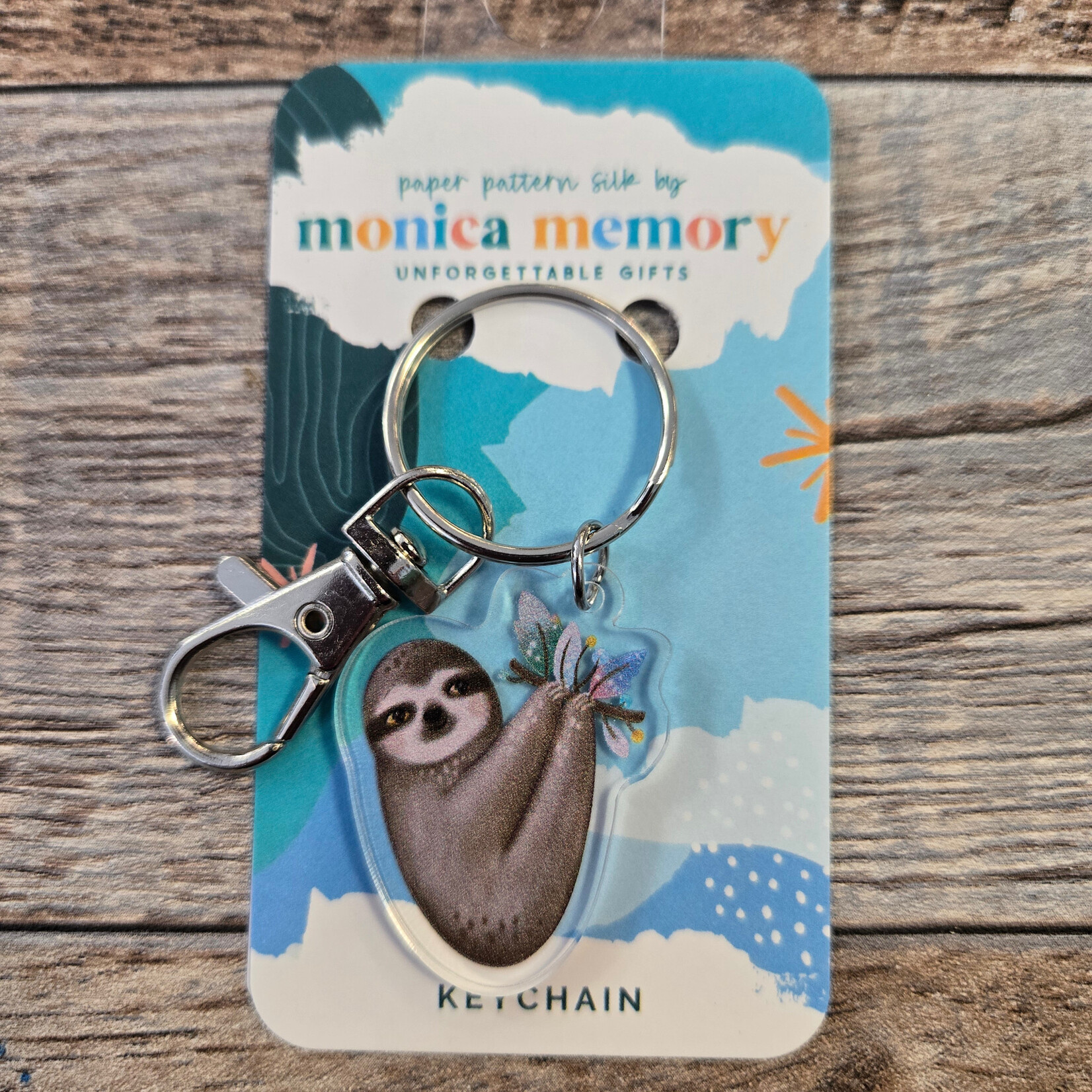 Paper Pattern Silk Earrings - Sloth