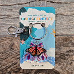 Paper Pattern Silk Keychain - Monarch Butterfly