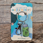 Paper Pattern Silk Keychain - Jar of Pickles