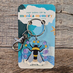 Paper Pattern Silk Keychain - Bumblebee Floral
