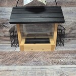 Nature's Way Cedar 3 QT Hopper Feeder with Suet Cages