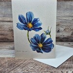 Dalouie's Greeting Card - Watercolour Blue Poppies