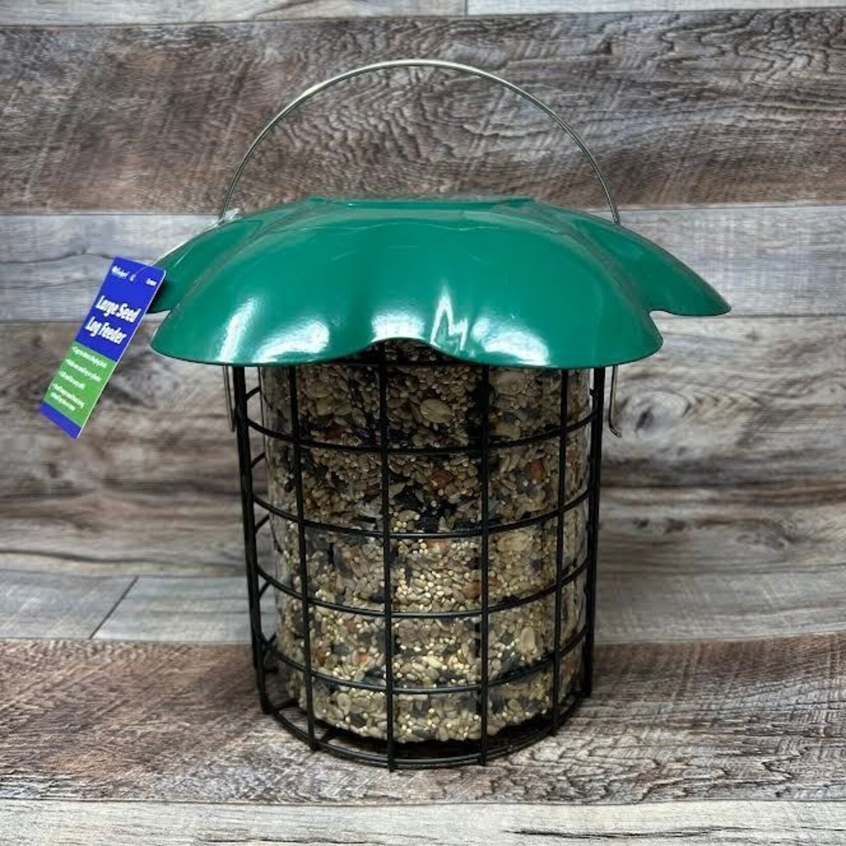 Large Green Seed Log Feeder