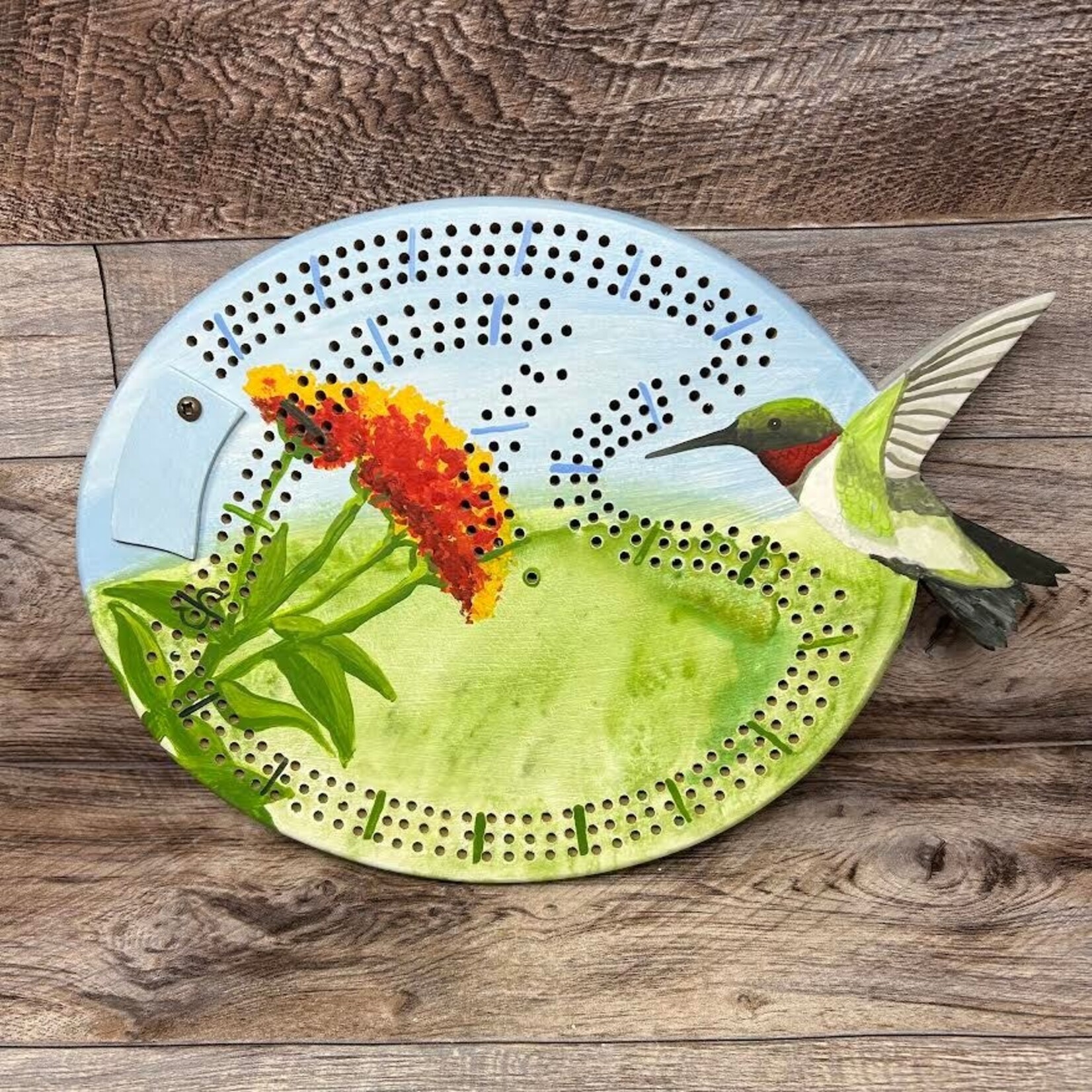 Riddle Cribbage Board - Hummingbird