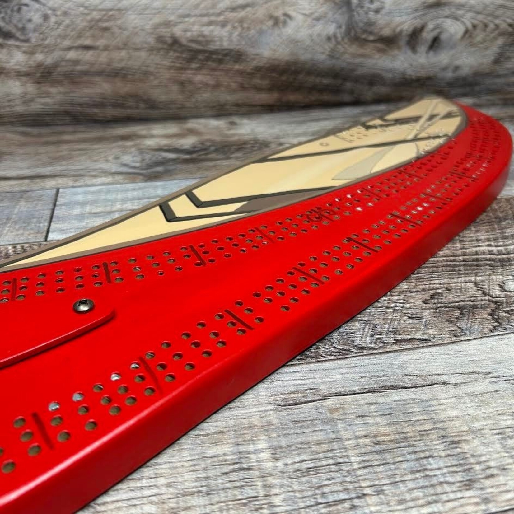 Riddle Cribbage Board - Canoe
