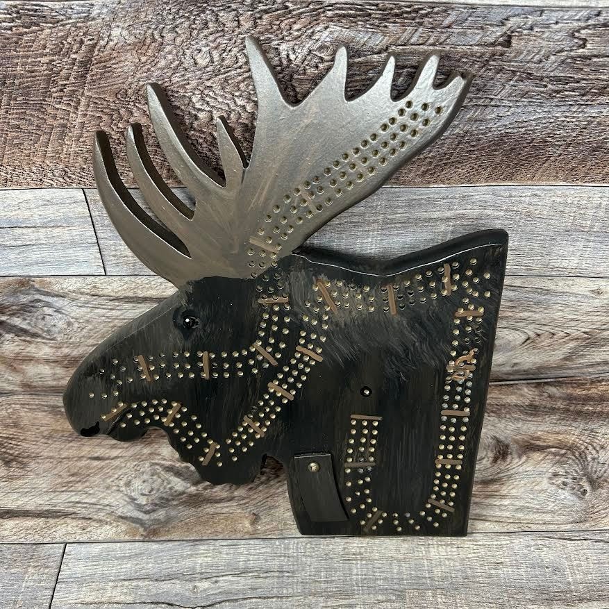 Riddle Cribbage Board - Moose - Backyard Birds Nature Shop
