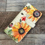 Large Shagwear Wallet - Beige Bee Sunflower