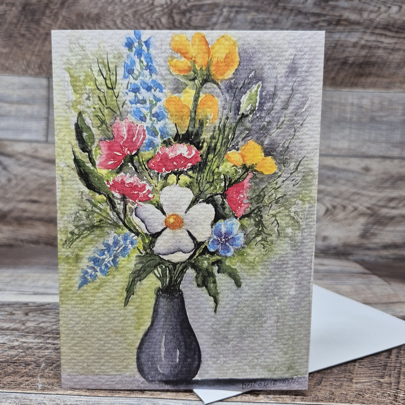 Dalouie's Greeting Card - Bouquet in Vase