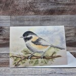 Dalouie's Greeting Card - Watercolour Chickadee with a Secret