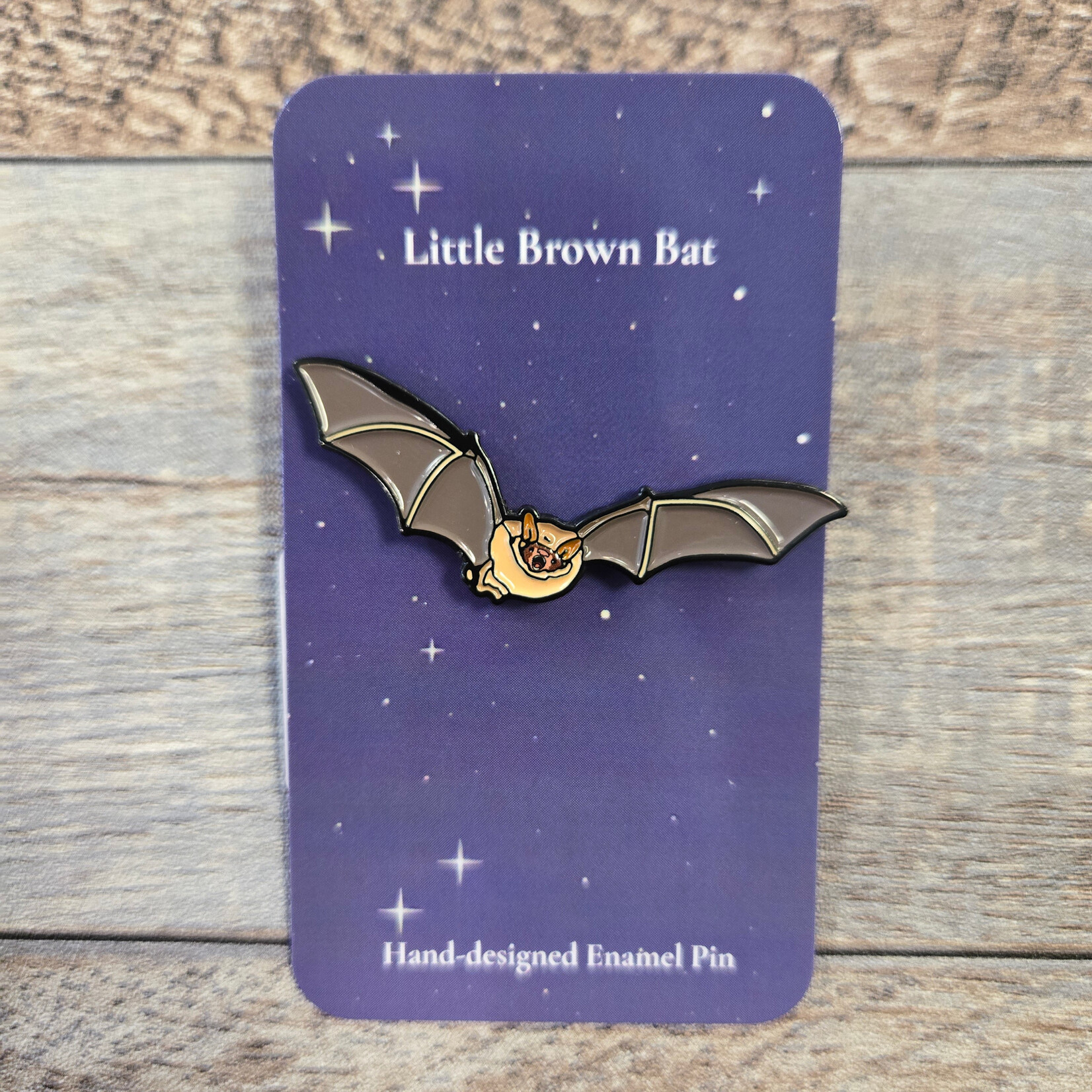 Jasper's Little Brown Bat Enamel Pin