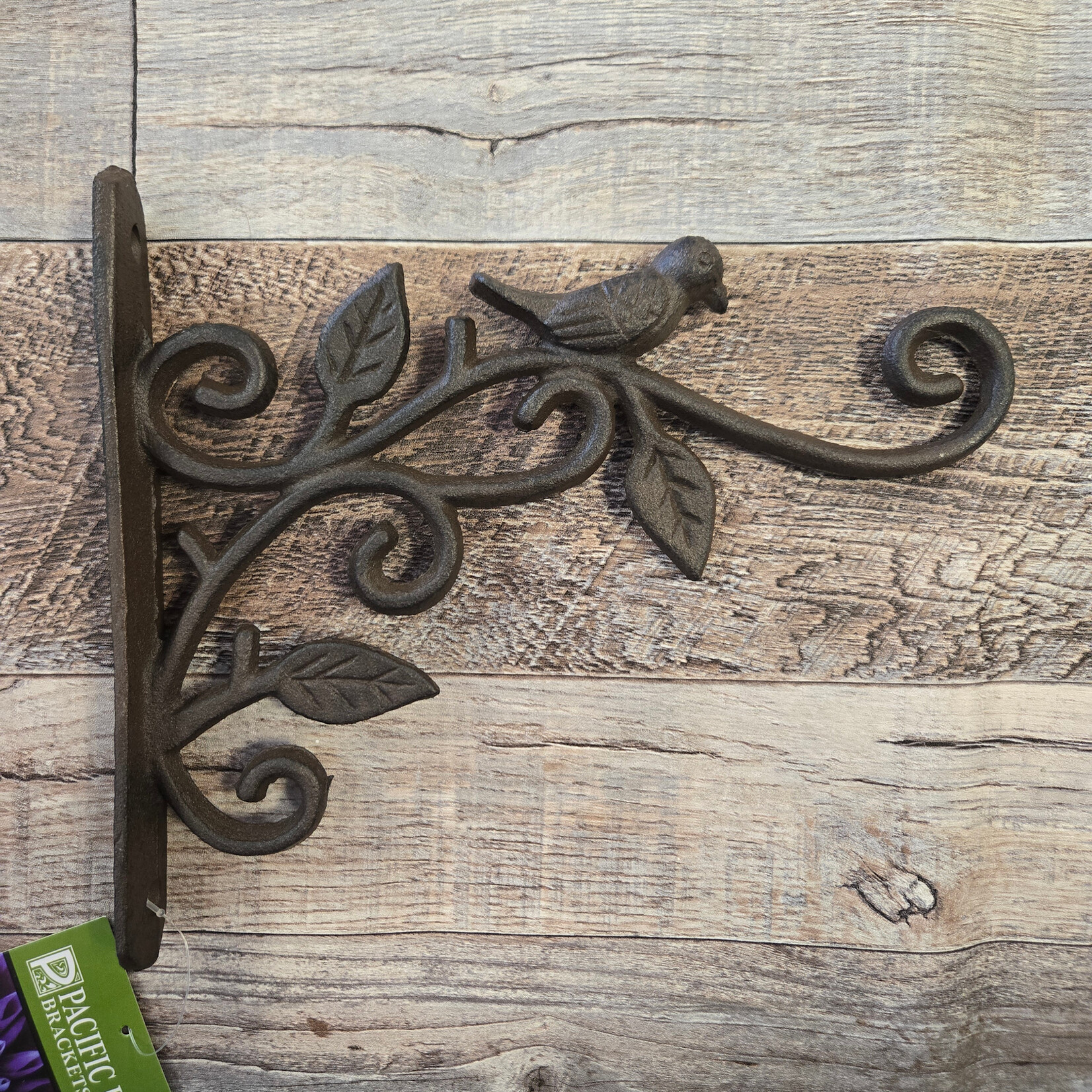 9.5" Bird & Twig Bracket - Rustic Brown