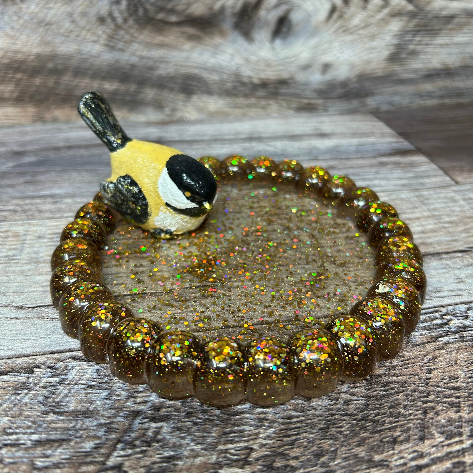 Chickadee Art - Chickadee on Bubble Tray