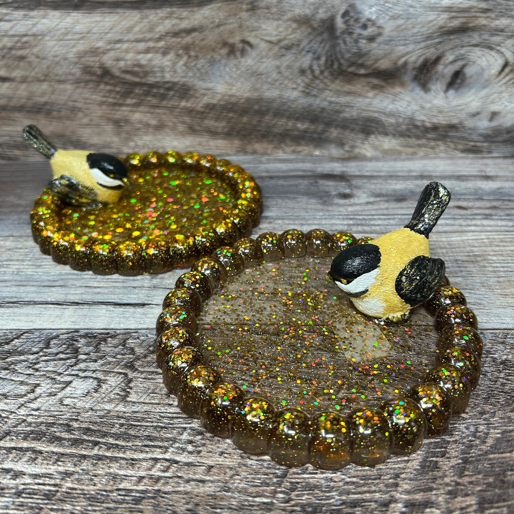 Chickadee Art - Chickadee on Bubble Tray