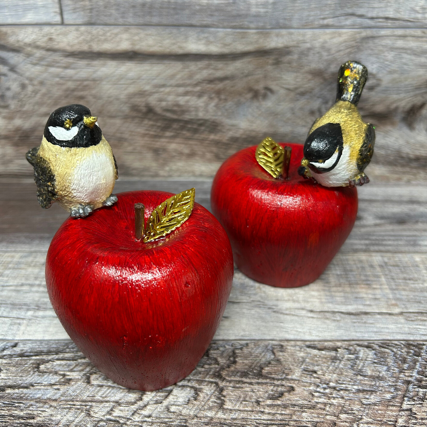 Chickadee Art - Chickadee and Apple