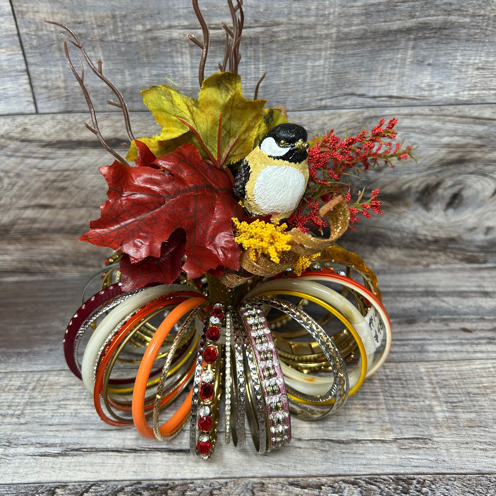 Chickadee Art - Bracelet Pumpkin