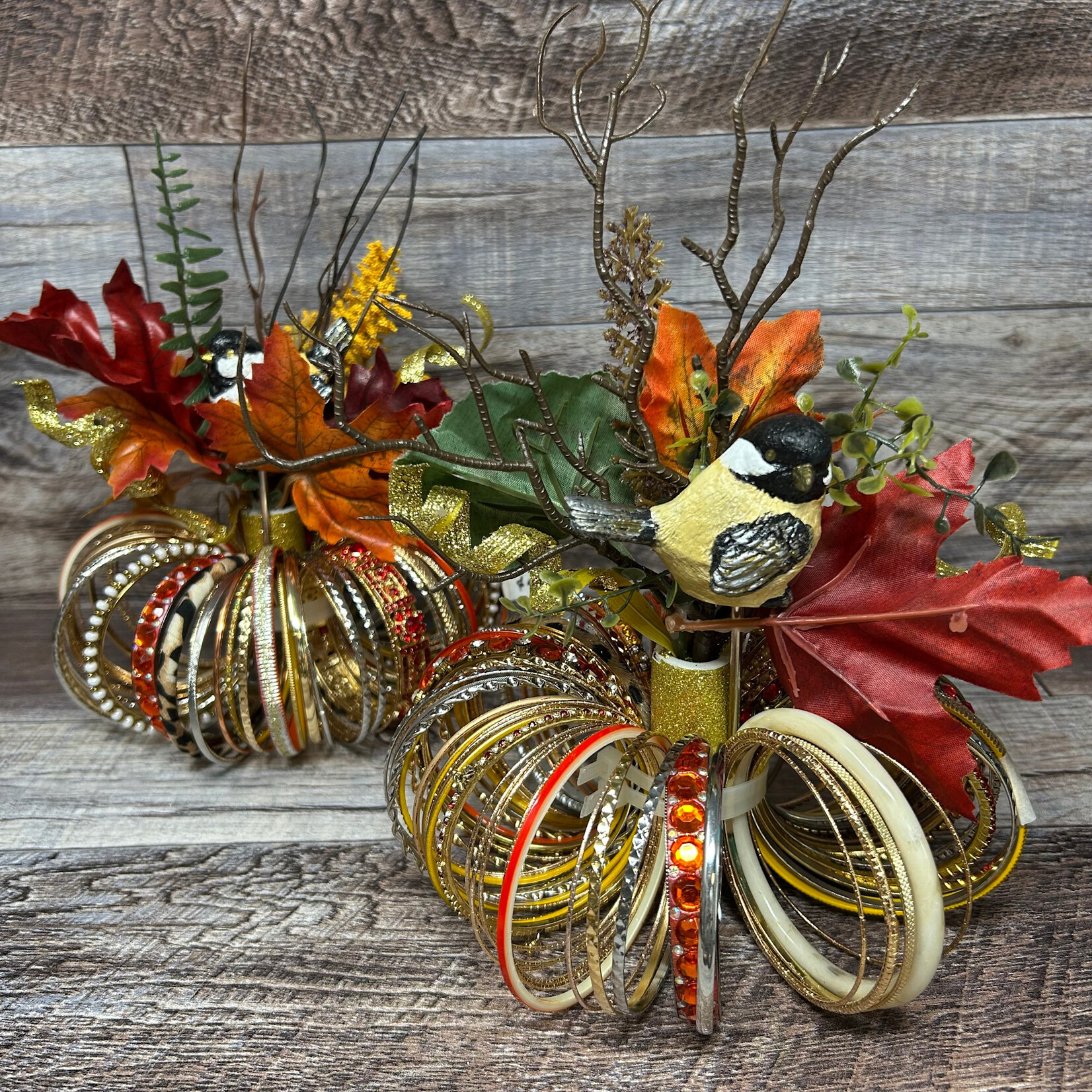 Chickadee Art - Bracelet Pumpkin