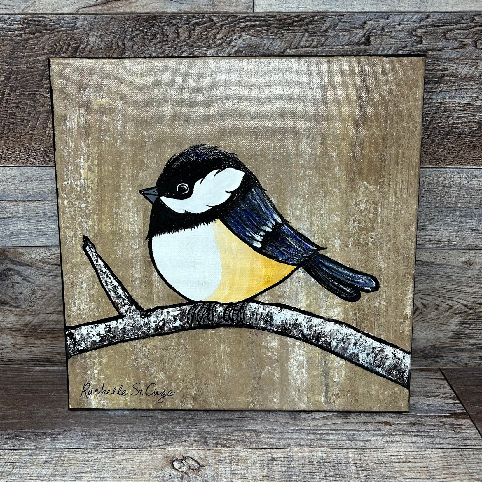 Chickadee Art - Acrylic Painting (Ashley)