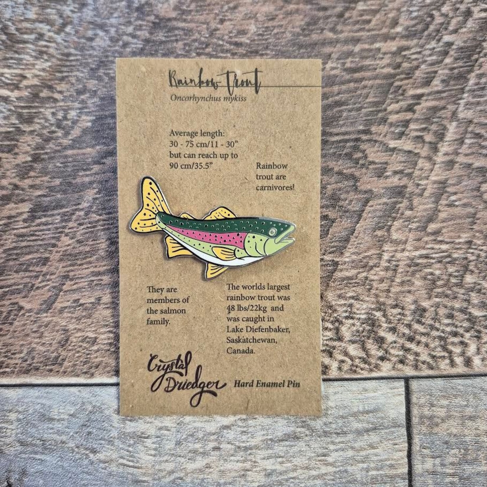 Crystal Driedger Pin - Rainbow Trout