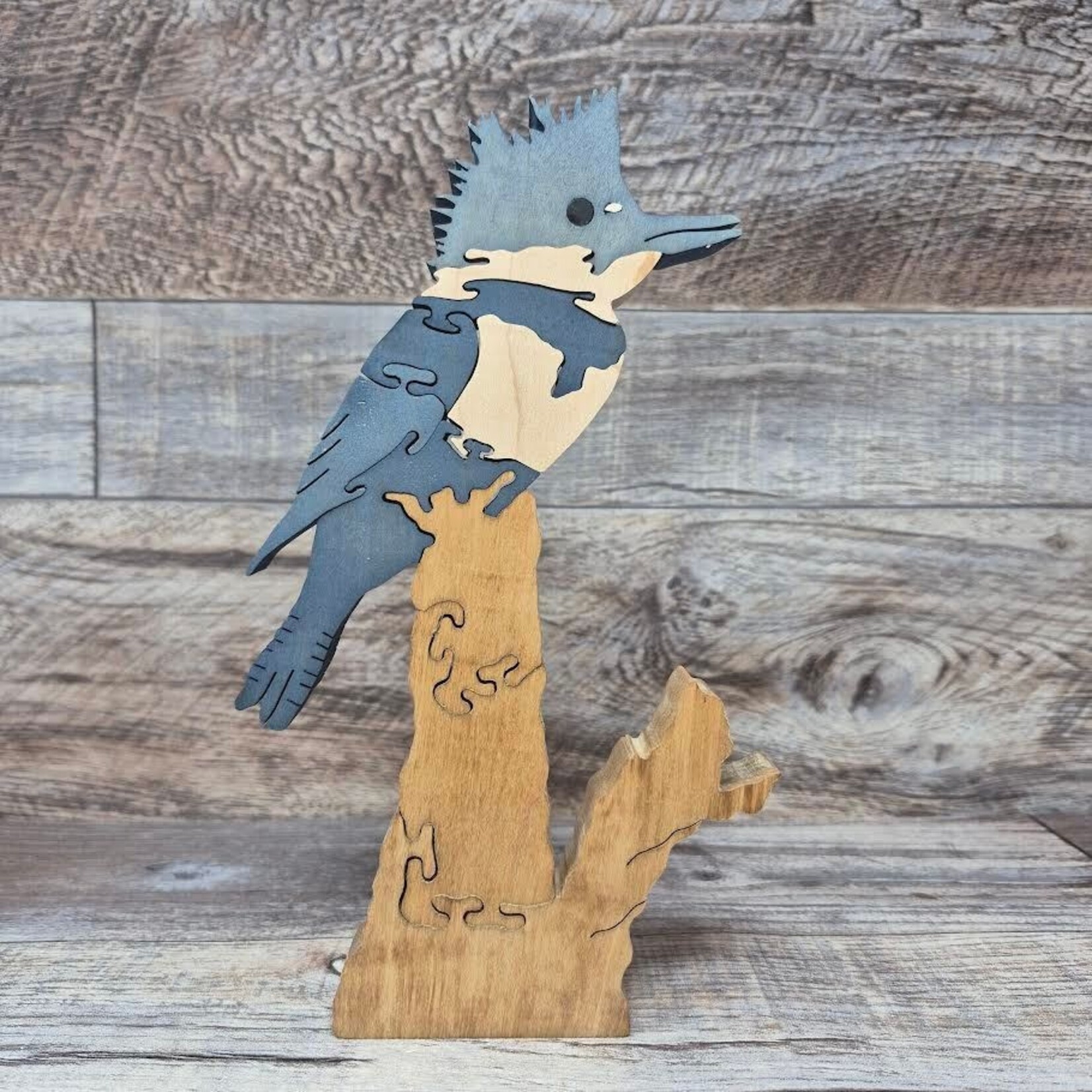 Brian's Wood Puzzle - Belted Kingfisher