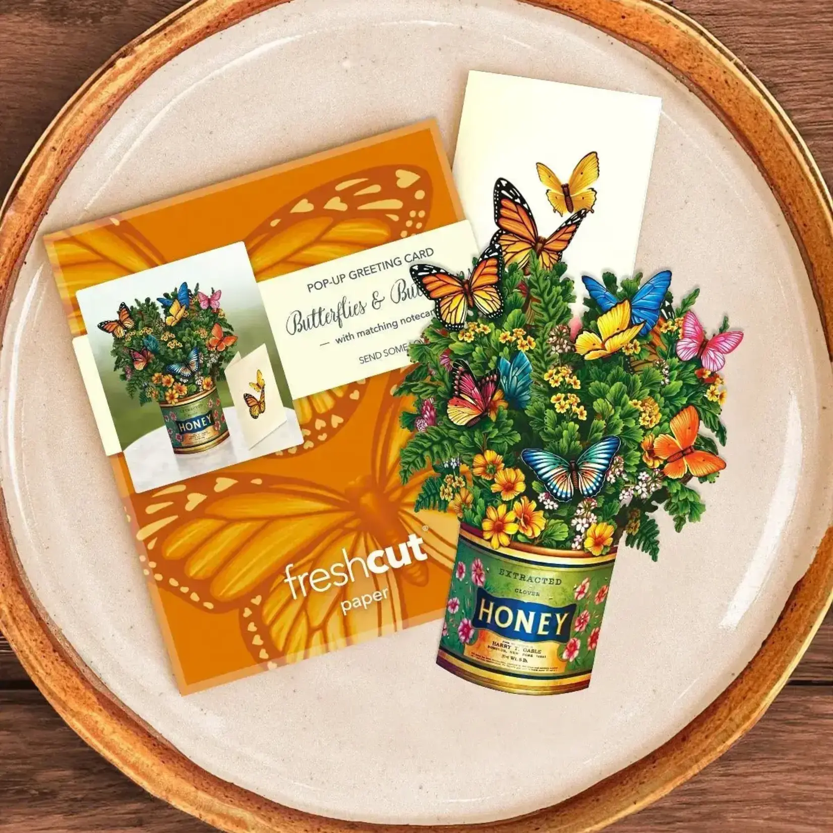 Fresh Cut Paper Mini Bouquet & Card - Butterfly