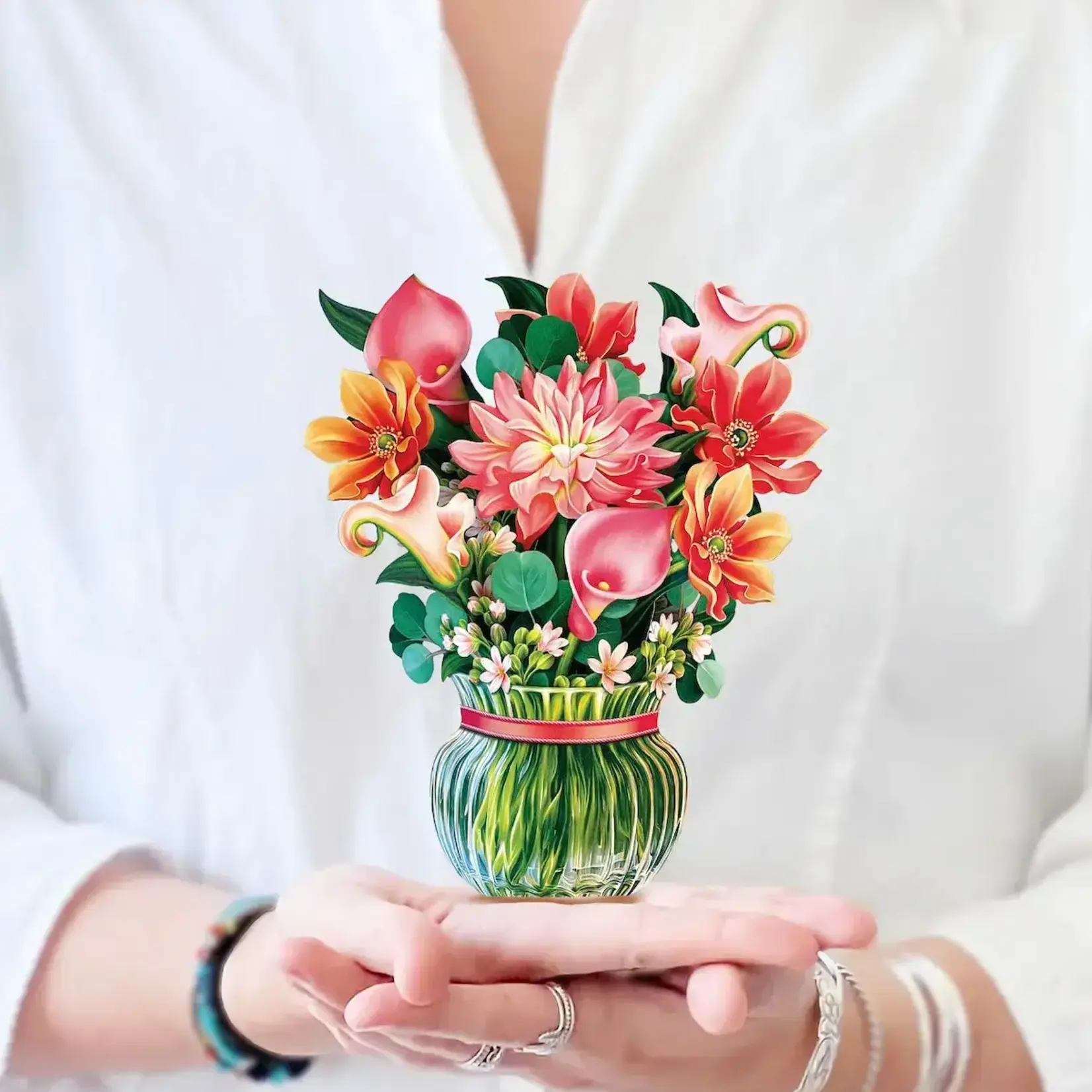 Fresh Cut Paper Mini Bouquet & Card - Dear Dahlia