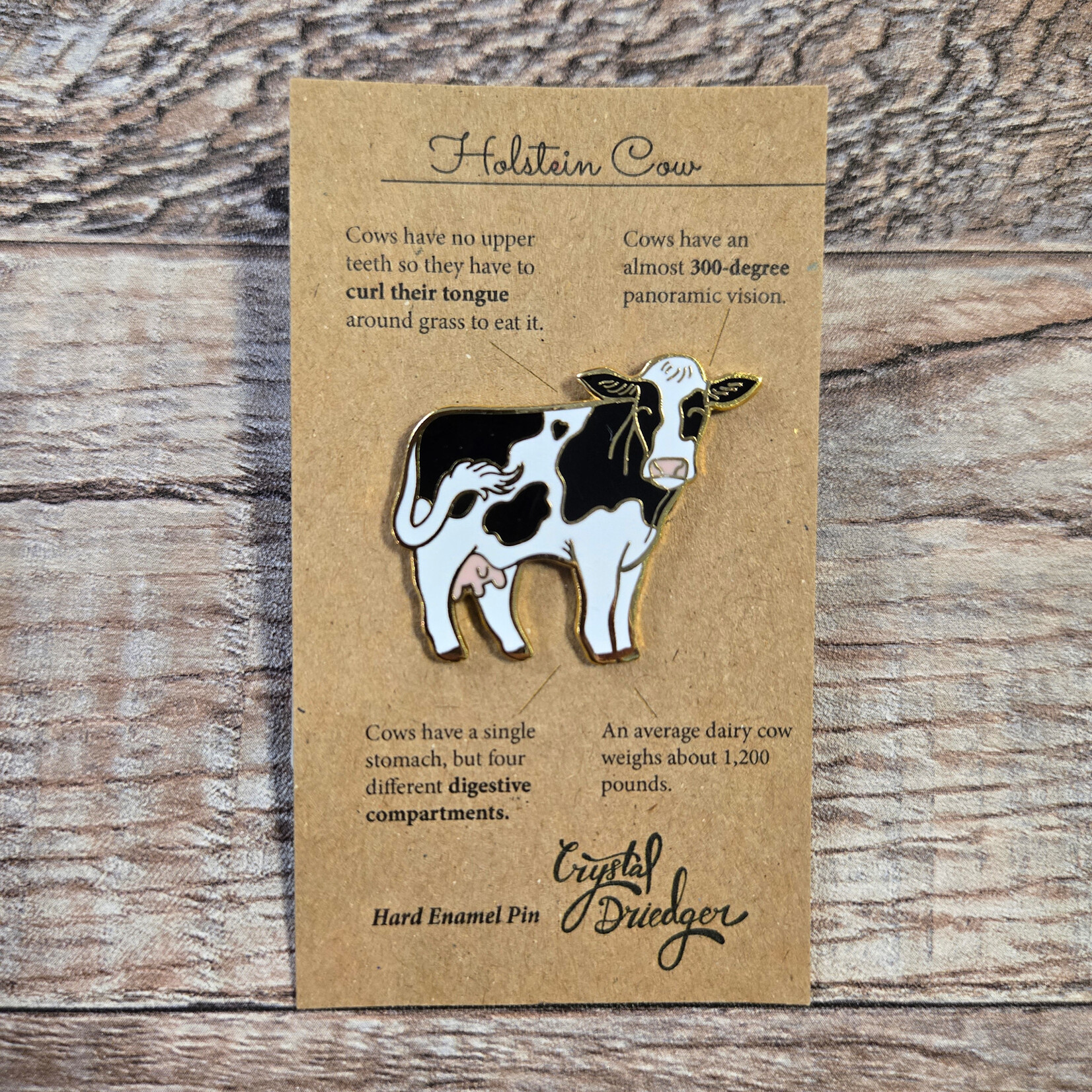 Crystal Driedger Pin - Holstein Cow