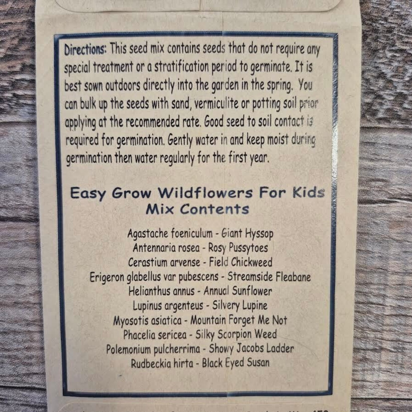 Wild About Flowers Seed Mix - Easy Grow Wildflowers for Kids