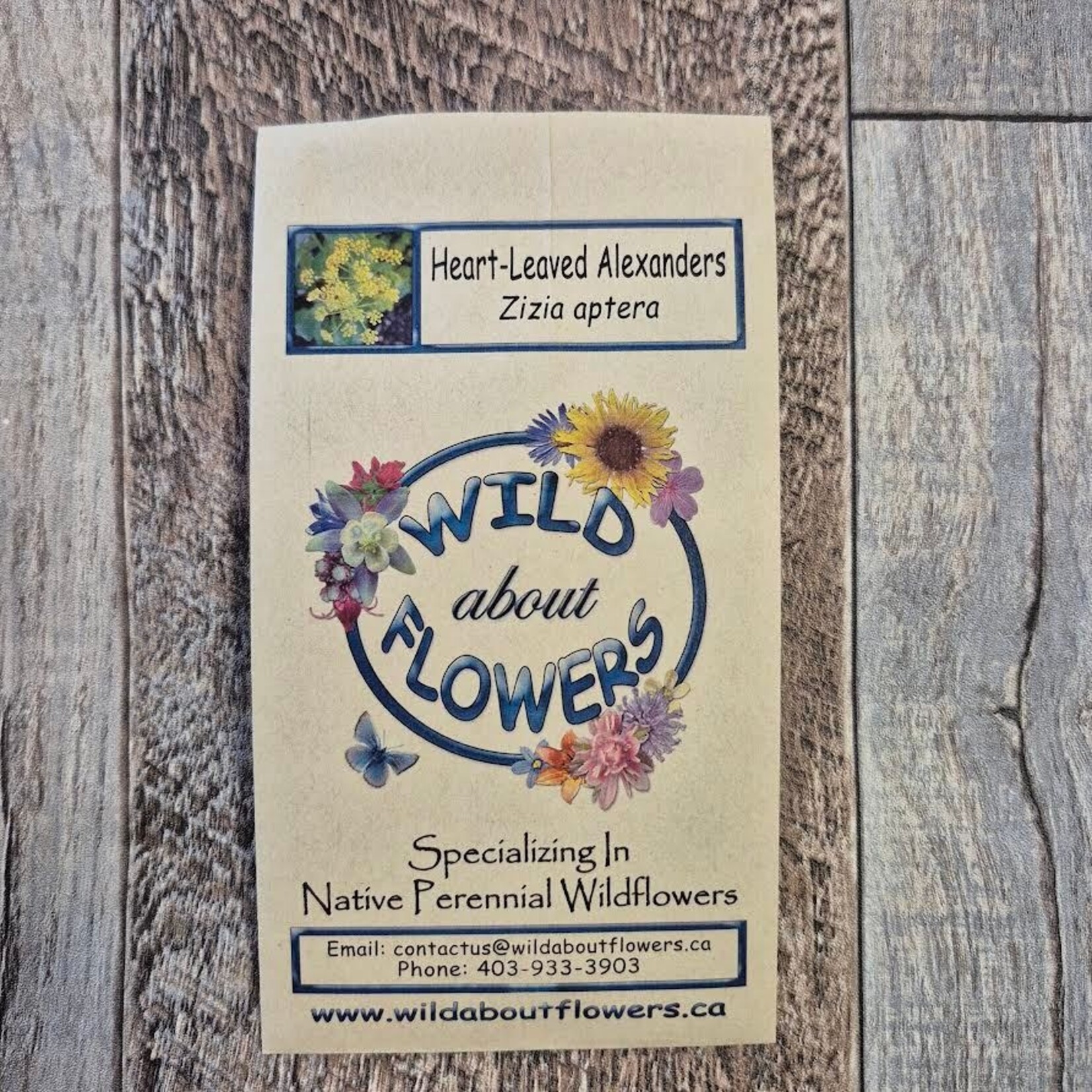 Wildflowers Seed Package - Heart-Leaved Alexander