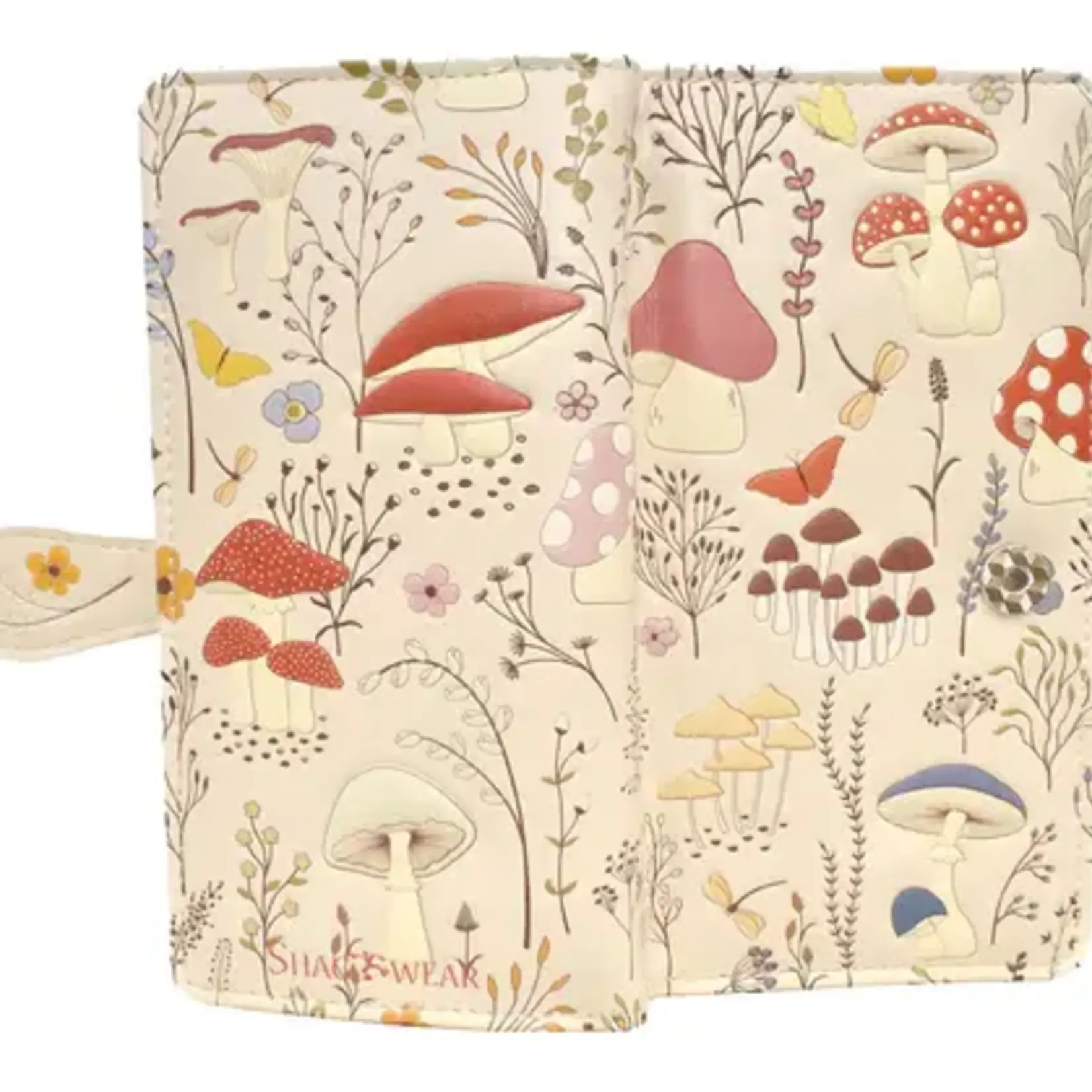 Large Shagwear Wallet - Beige Mushroom Forest
