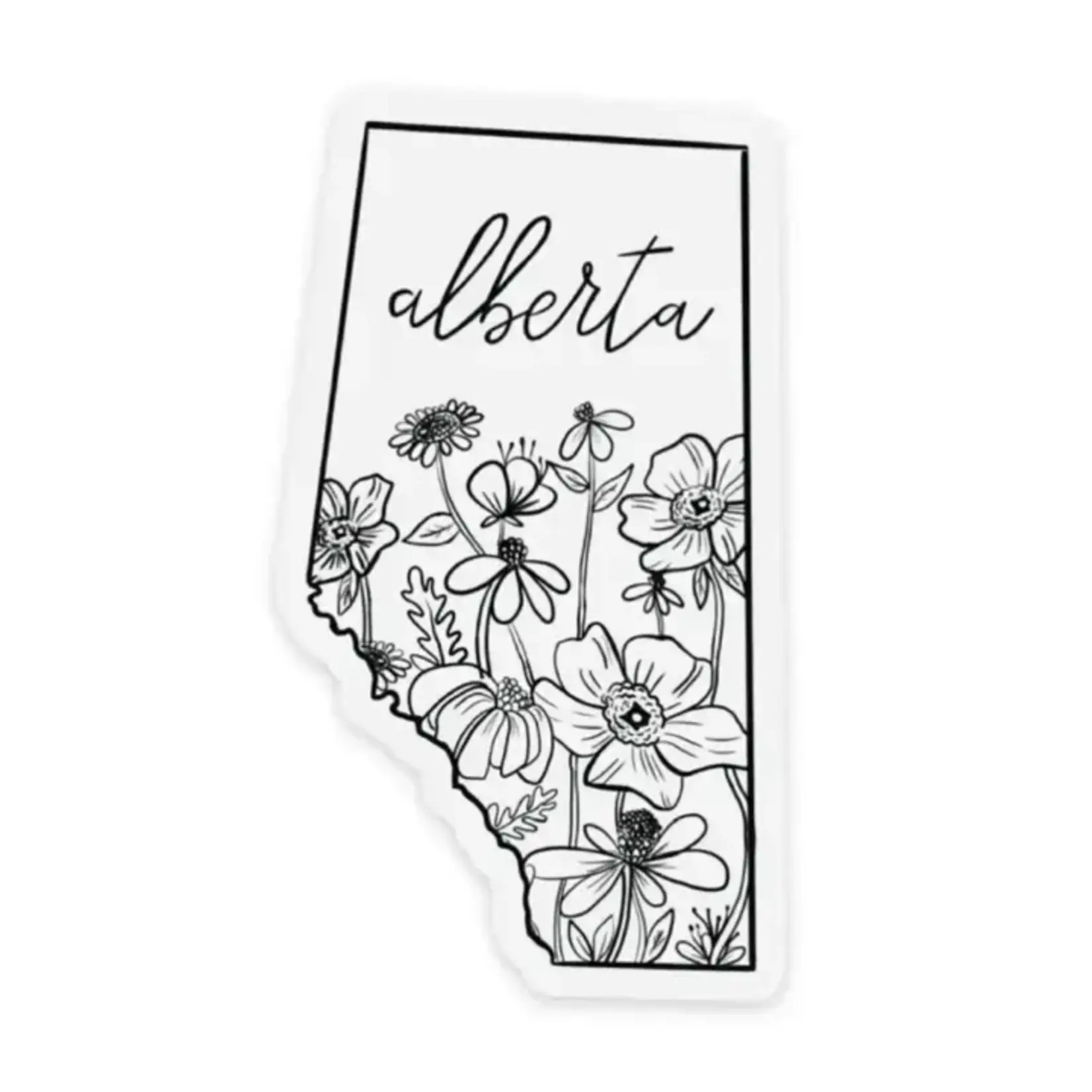 Alberta Floral Matte Vinyl Sticker