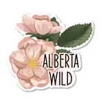 Alberta Wild Rose Floral Matte Vinyl Sticker