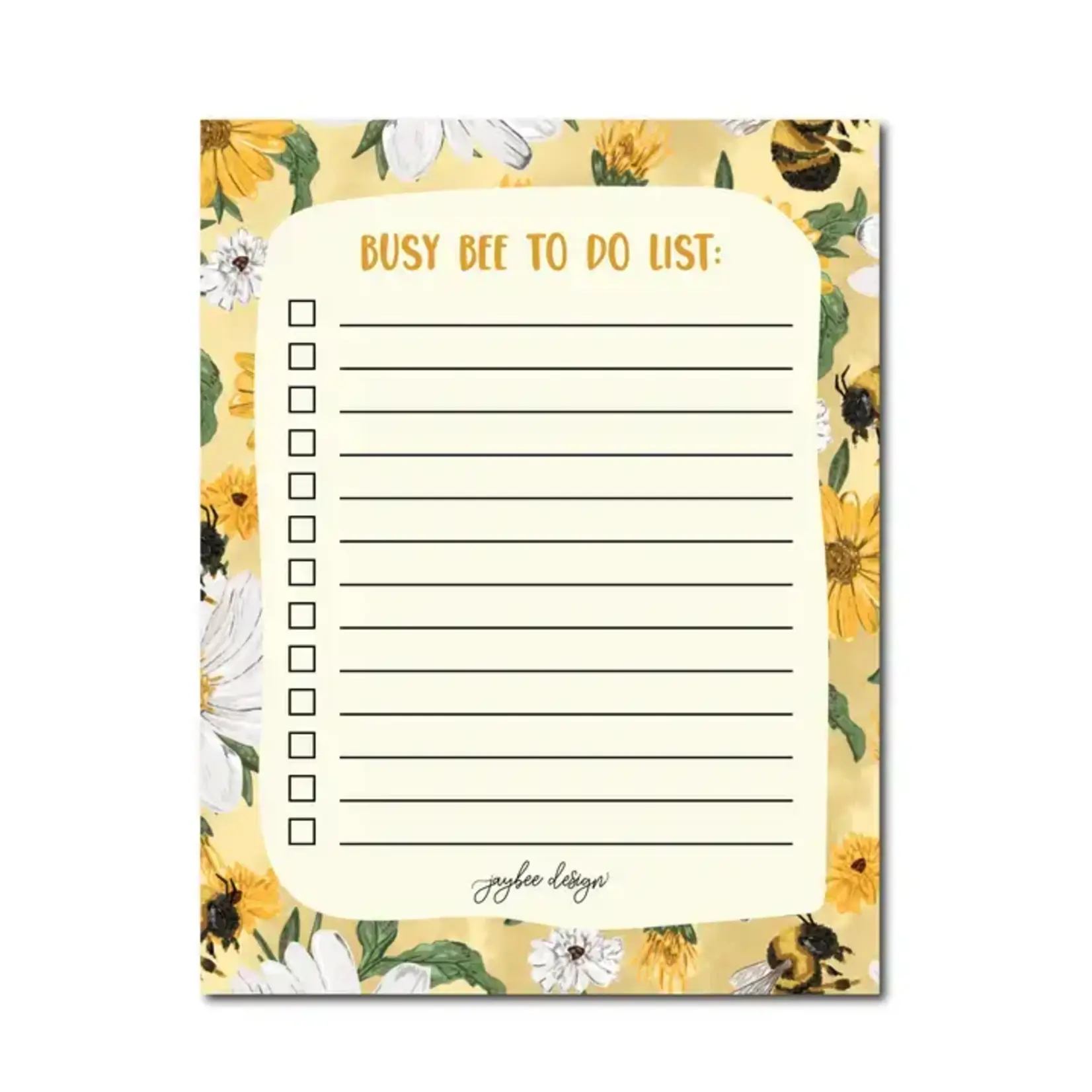 Busy Bee To Do List- 25pg Notepad