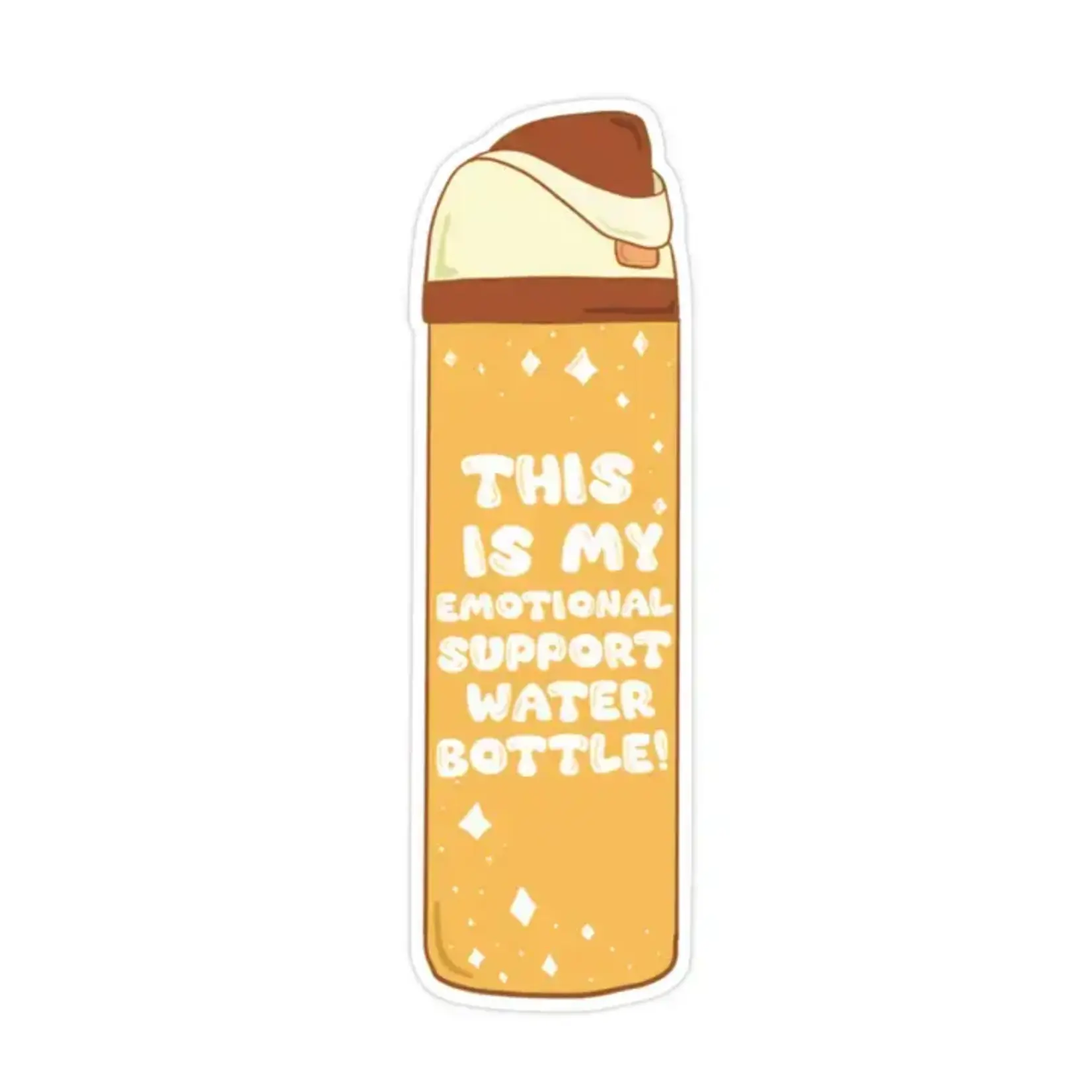 This Is My Emotional Support Water Bottle (Yellow) Vinyl Sticker