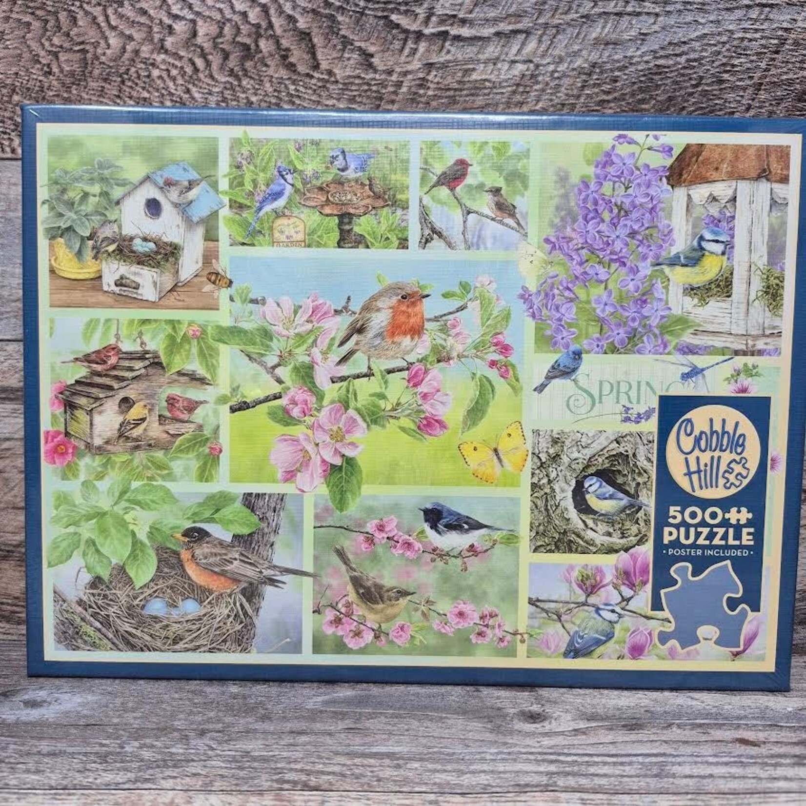 Cobble Hill Puzzles Garden Birds in Spring - 500 pc Puzzle