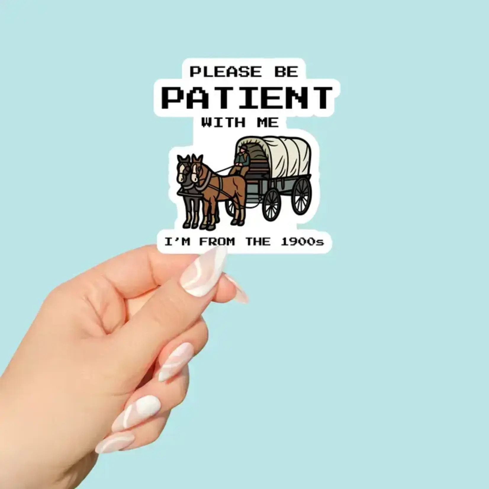 Please Be Patient with Me I'm from the 1900s Vinyl Sticker