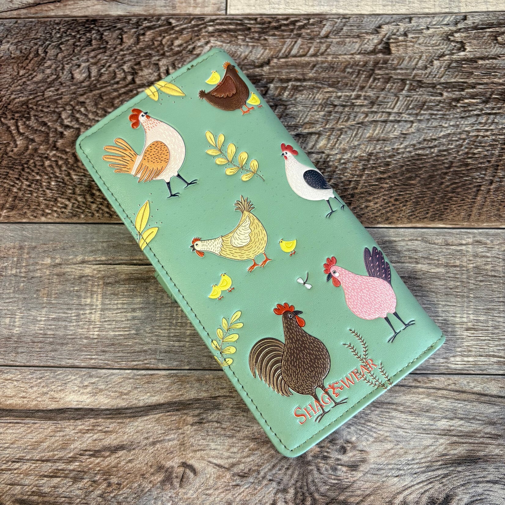 Large Shagwear Wallet - Teal Chicken Farm