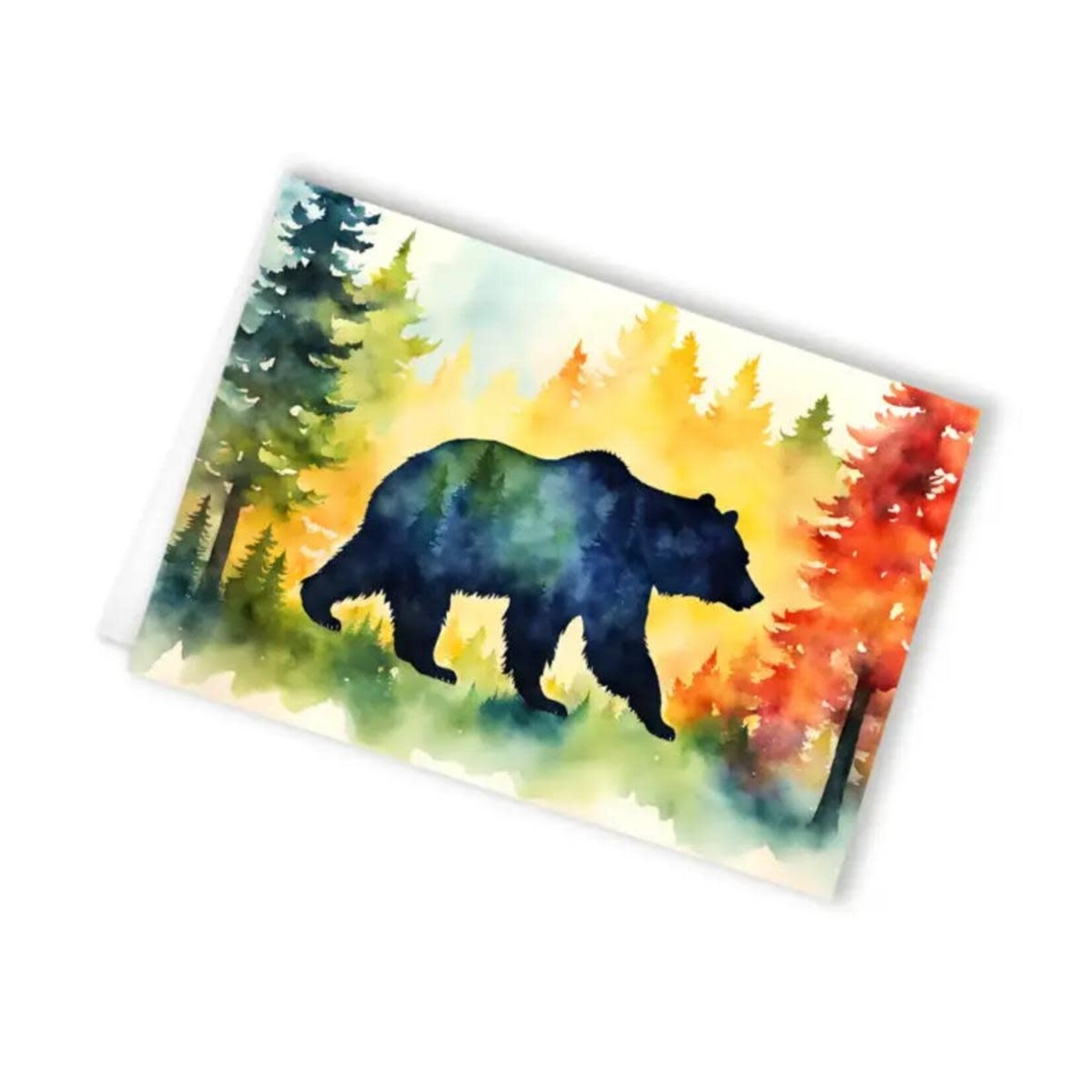 Terri McLaughlin Greeting Card - Bear Silhouette