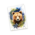 Terri McLaughlin Greeting Card - Bear with Berries