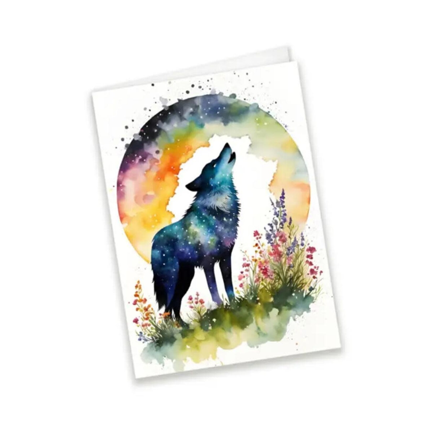 Terri McLaughlin Greeting Card - Howling Wolf