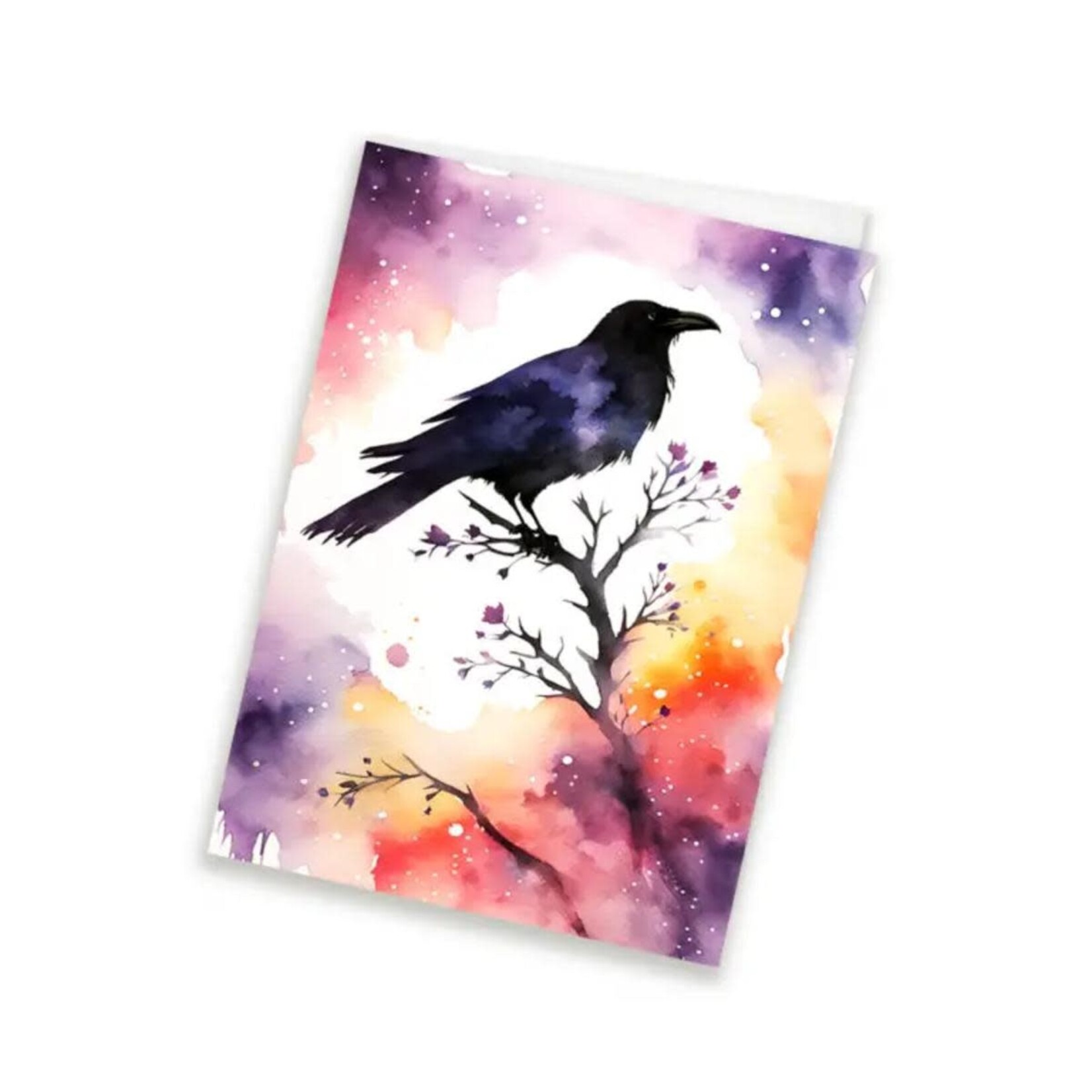 Terri McLaughlin Greeting Card - Raven Silhouette