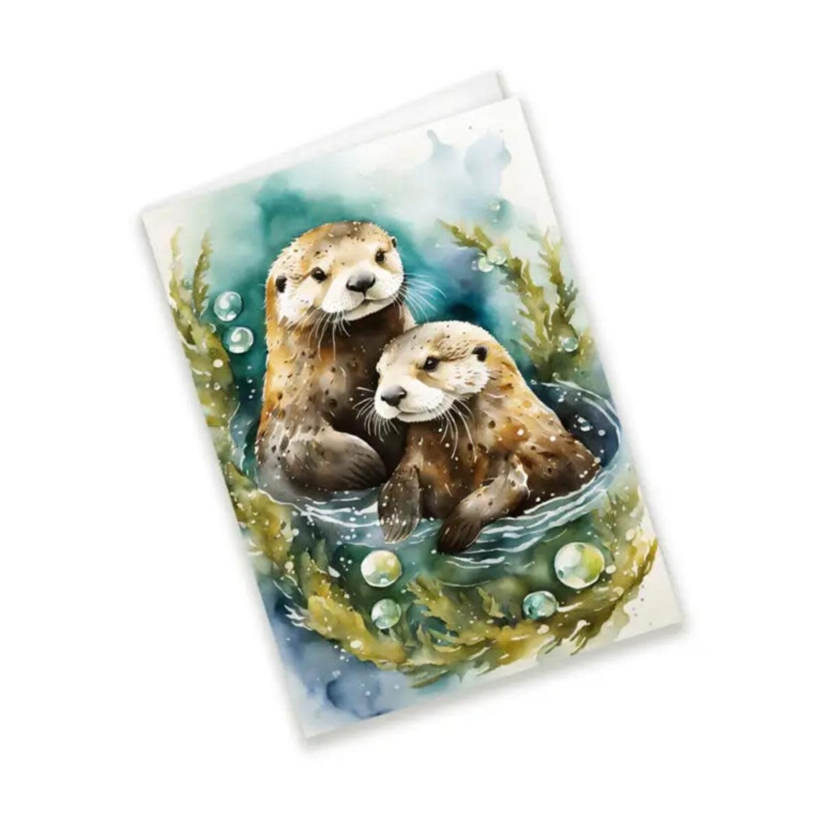 Terri McLaughlin Greeting Card - River Otters