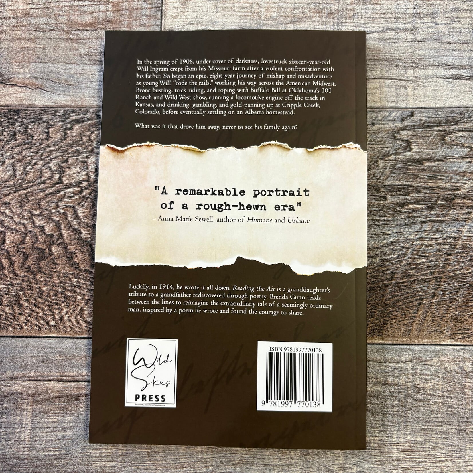 Reading the Air Poetry Book by Brenda Gunn