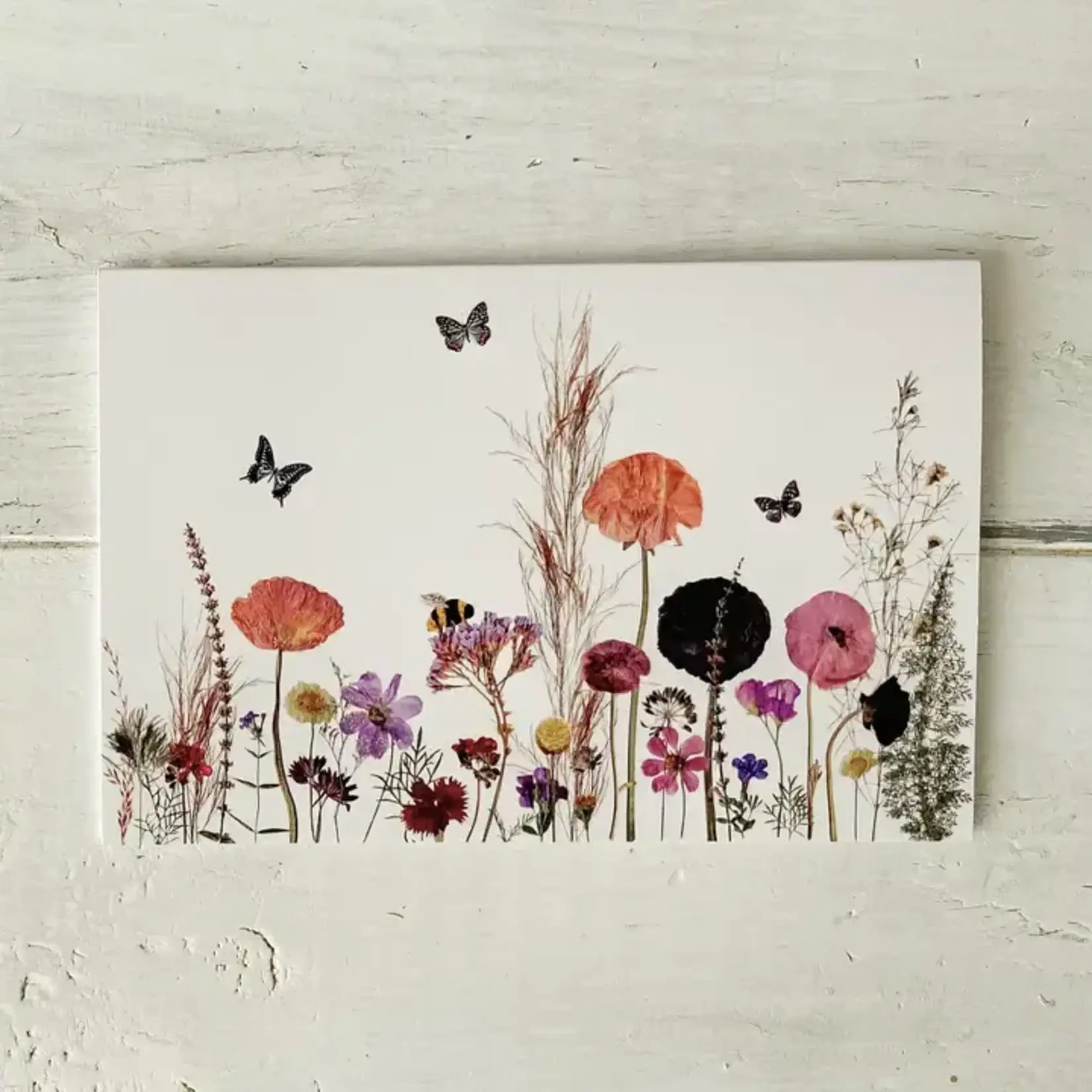 Pressed Flower Art - Greeting Card - Meadow