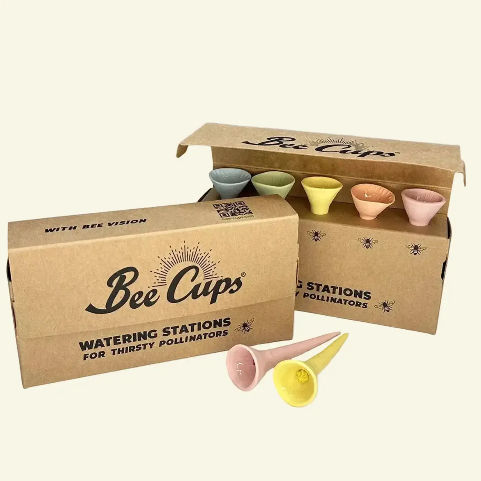 Bee Cups 5 pack - Pastel Colour Variety