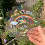 Emelie Nunez Art Suncatcher - Hummingbird Garden