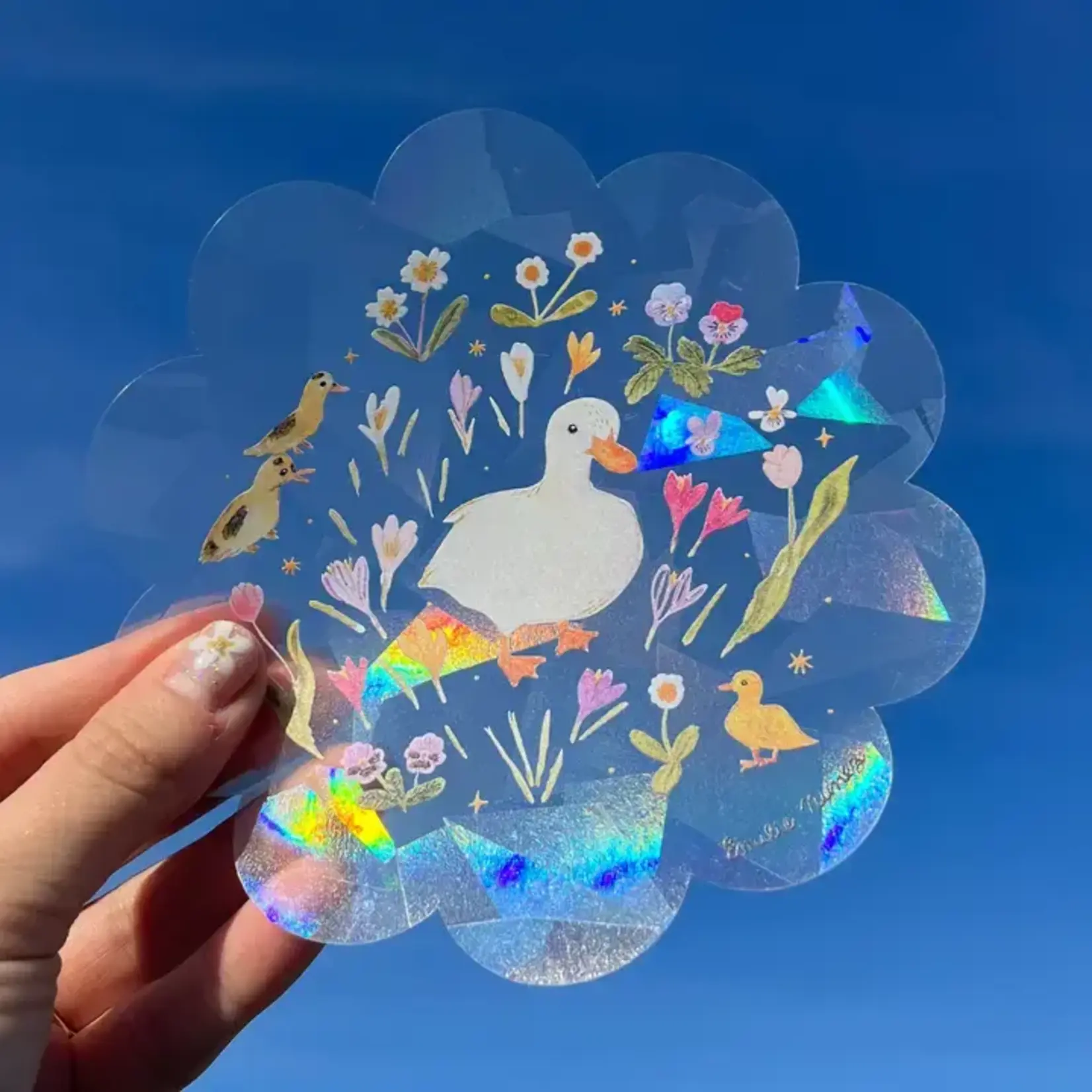 Emelie Nunez Art Suncatcher - Ducks